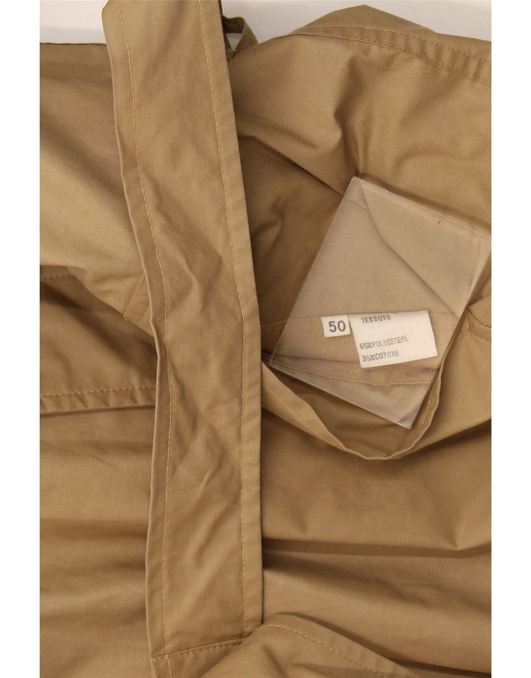 Vintage Trench Coat til mænd IT 50 Large Beige Polyester