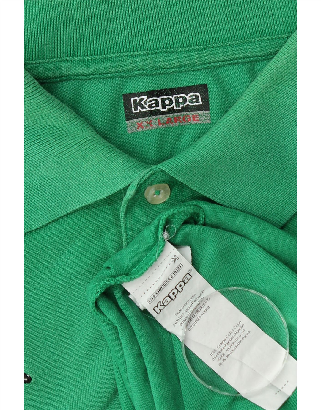 Kappa herre poloshirt 2XL grøn bomuld