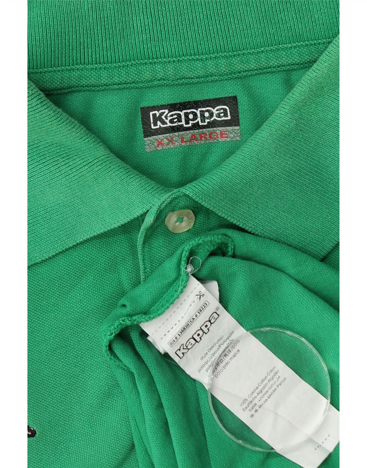 Kappa herre poloshirt 2XL grøn bomuld