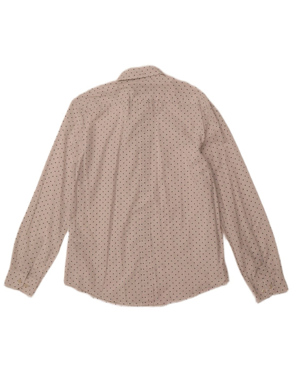 BEN SHERMAN Herreskjorte Medium hvid plettet bomuld