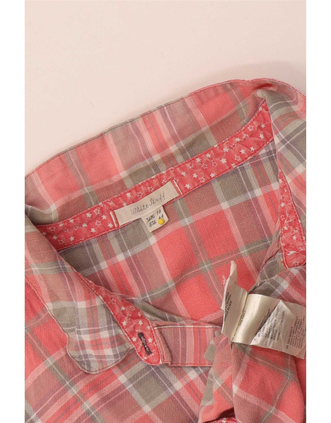 White Stuff Dameskjorte UK 16 Large Pink Ternet Bomuld