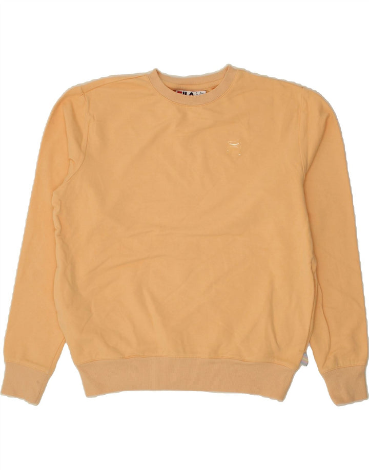 FILA Mens Sweatshirt Jumper Small Beige Cotton Vintage Fila and Second-Hand Fila from Messina Hembry 