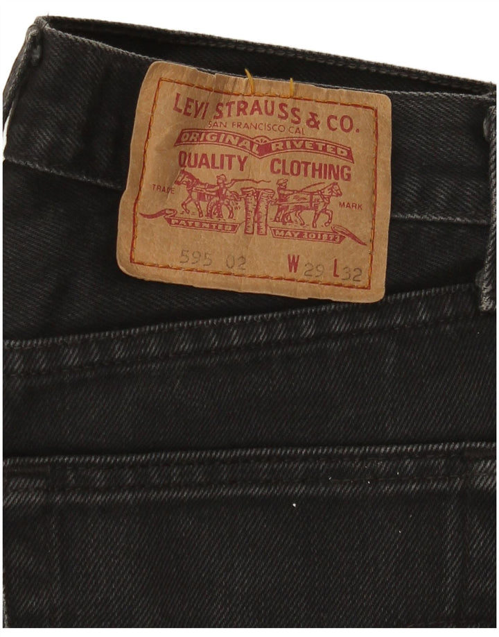 Levi's Dame Baggy Straight Jeans W29 L32 Sort Bomuld