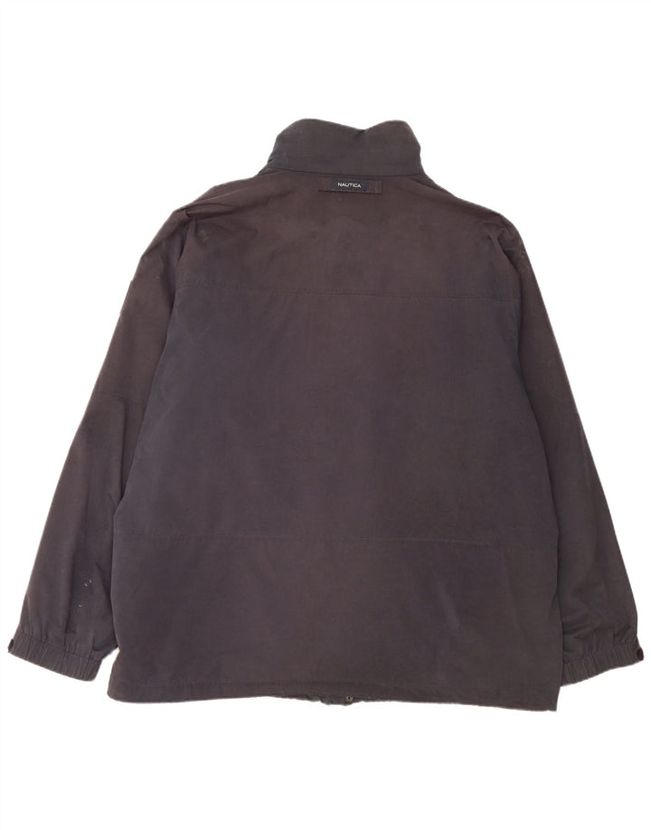Nautica Herre Windbreaker Jacket UK 42 XL Sort Polyester