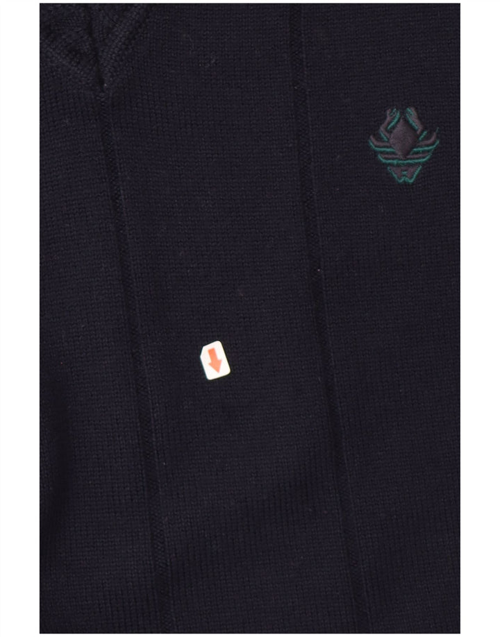 Il Granchio Herre V-hals sweater Stor Marineblå Uld
