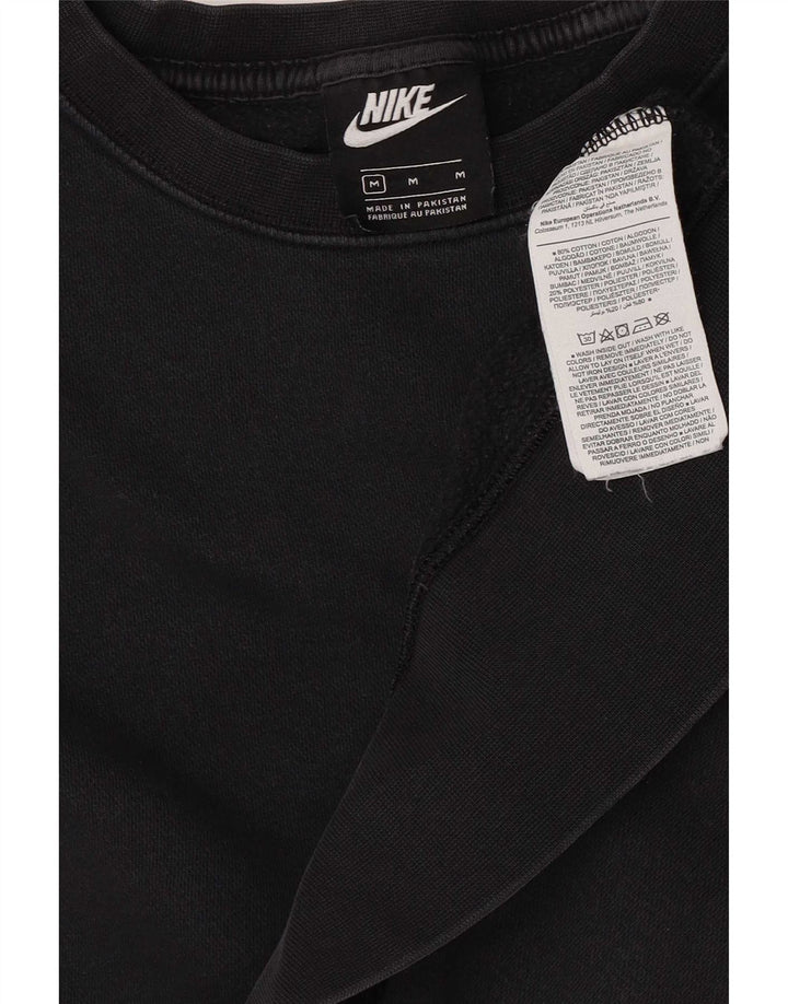 Nike Womens Crop Oversized Sweatshirt Jumper UK 14 Medium Sort Bomuld