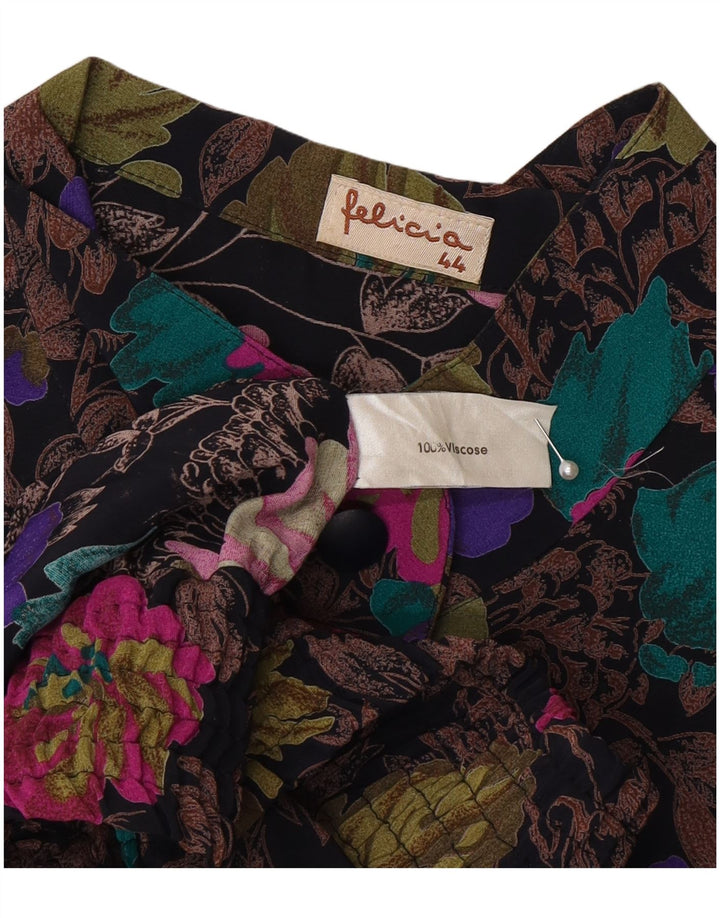 Felicia skjortebluse med 3/4 ærmer til kvinder IT 44 Medium Flerfarvet blomster