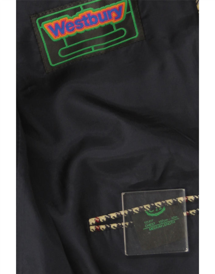 WESTBURY Blazerjakke til mænd med 2 knapper UK 40 Stor Beige Houndstooth