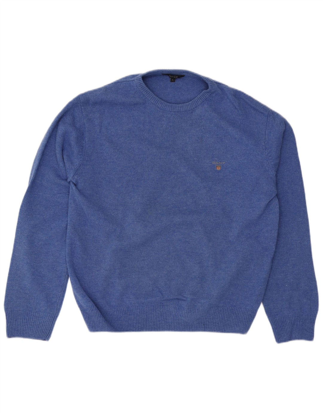 Gant herre rund hals sweater stor blå uld