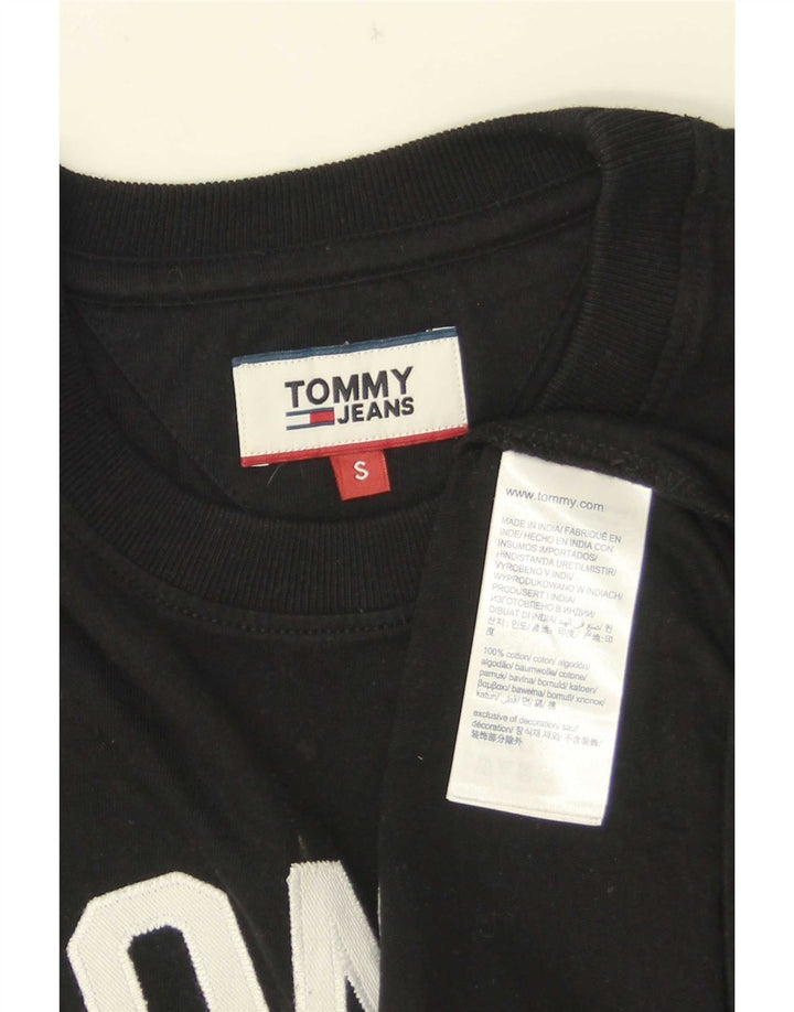Tommy Hilfiger Herre grafisk T-shirt Top Lille sort bomuld