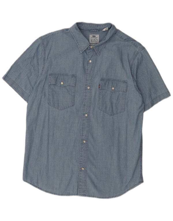 Levi's Kortærmet Herre, Relaxed Fit denimskjorte Medium Blue Bomuld