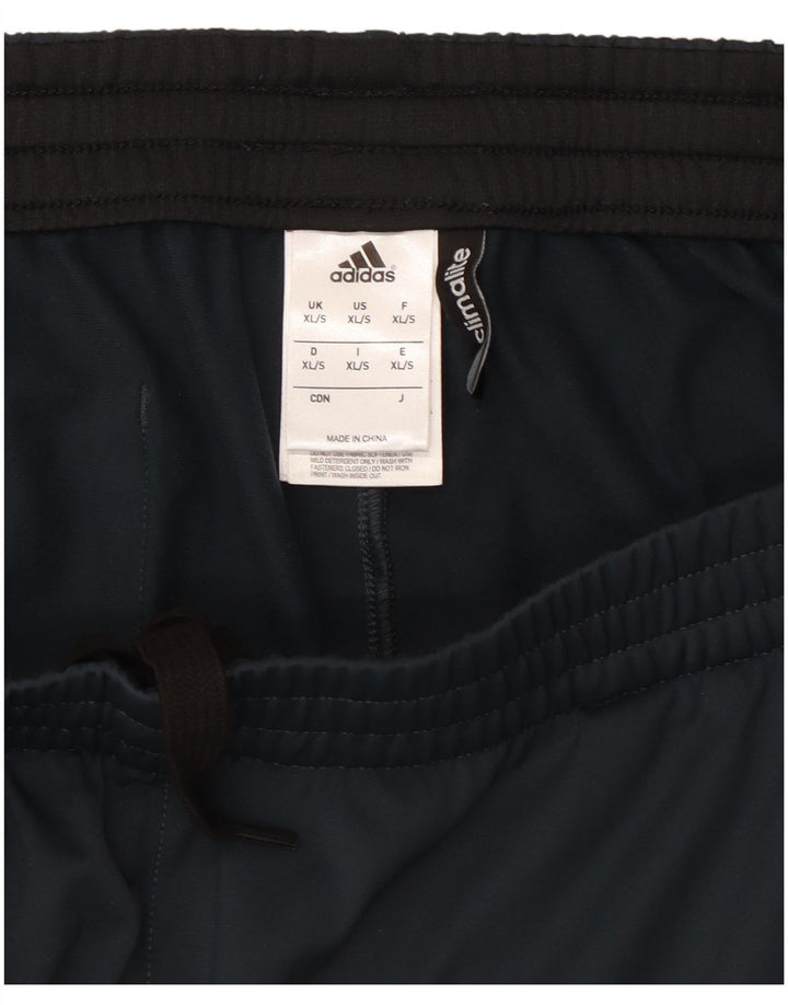 Adidas Herre Climalite grafisk træningsdragt bukser XL marineblå polyester