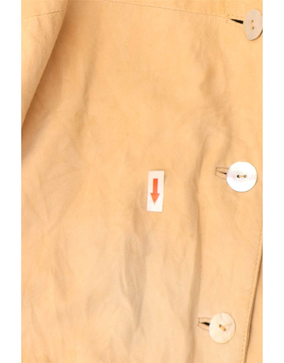 Vintage dame 4-knaps ruskindsblazerjakke EU 42 Large Beige