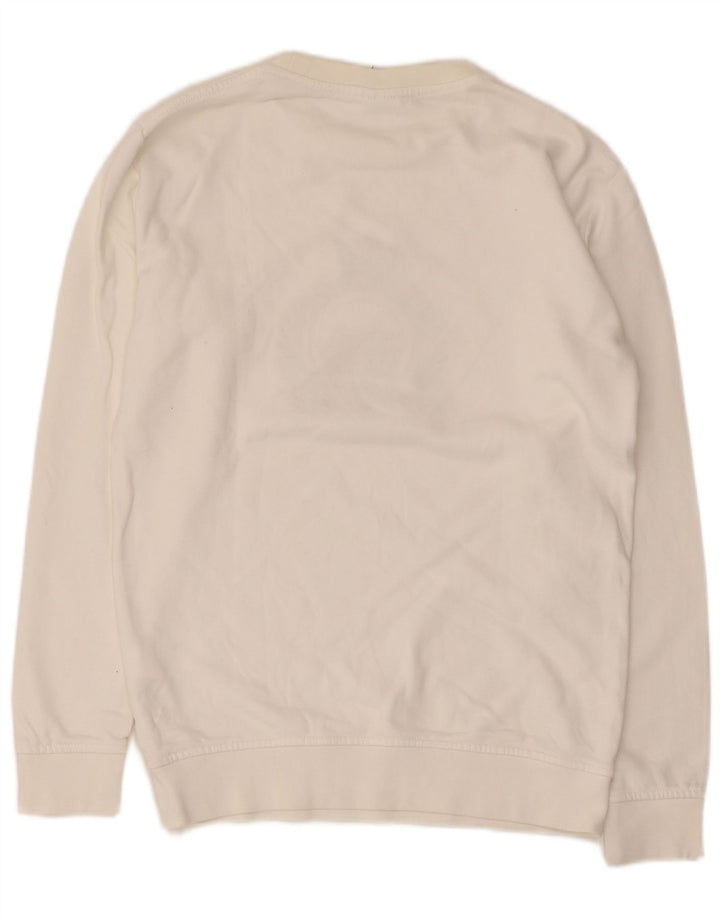 Zara Herre Grafisk Sweatshirt Jumper Lille Hvid Bomuld