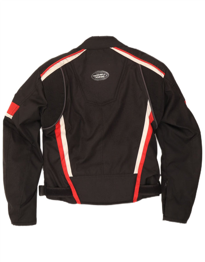 Vintage Herre Racer Jacket UK 36 Small Black Colourblock