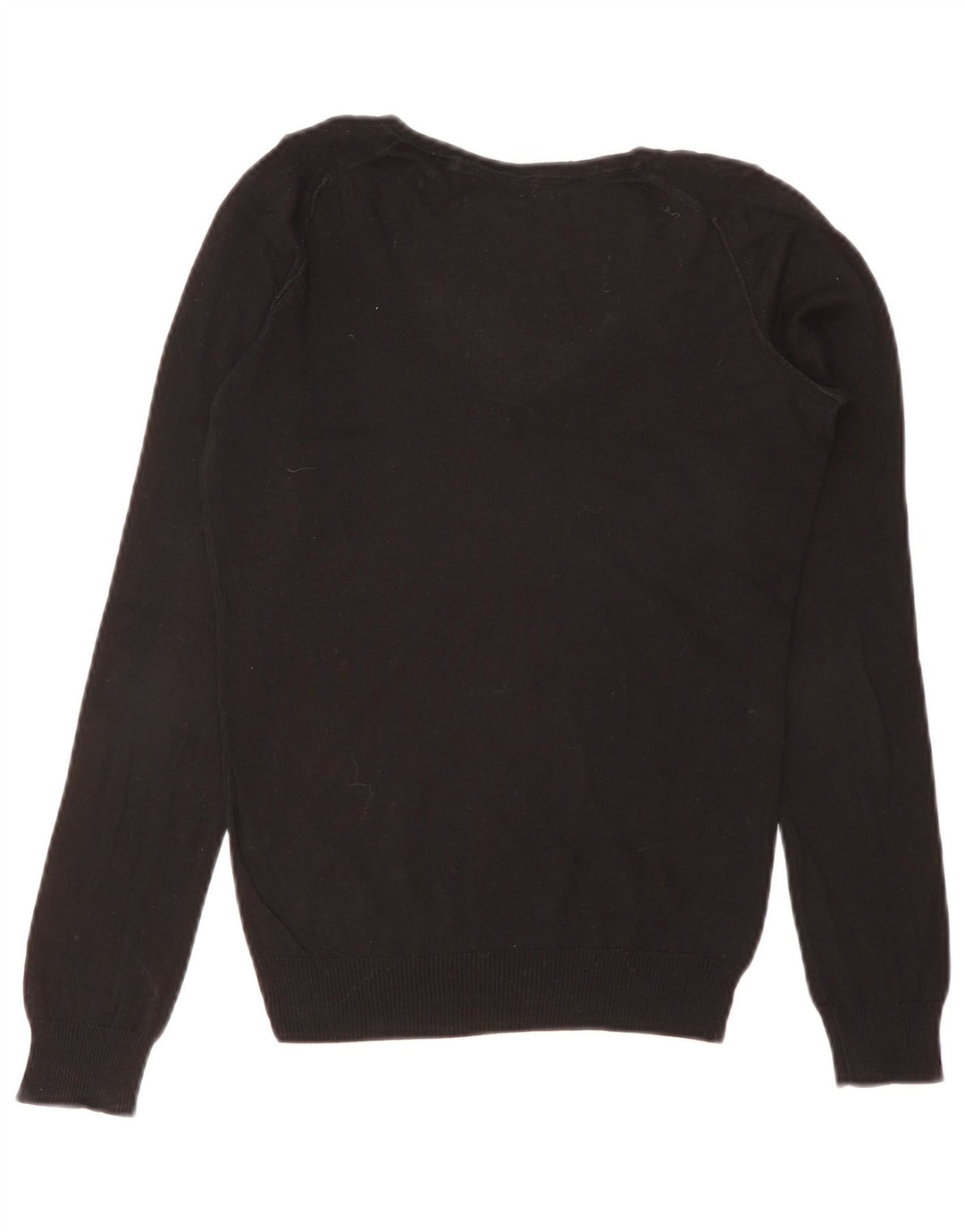 Massimo Dutti Dame V-hals sweater UK 10 Small Black