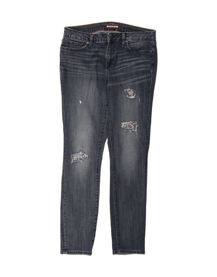 TOMMY HILFIGER Womens Distressed Skinny Jeans US 8 Medium W30 L30 Blue Vintage Tommy Hilfiger and Second-Hand Tommy Hilfiger from Messina Hembry 