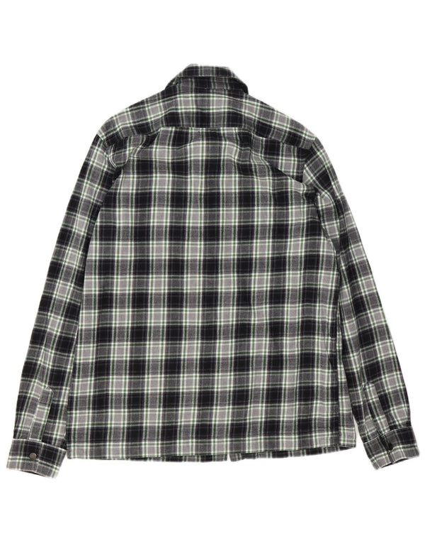 Ted Baker Herre flannelskjorte str. 3 Medium Grøn ternet bomuld