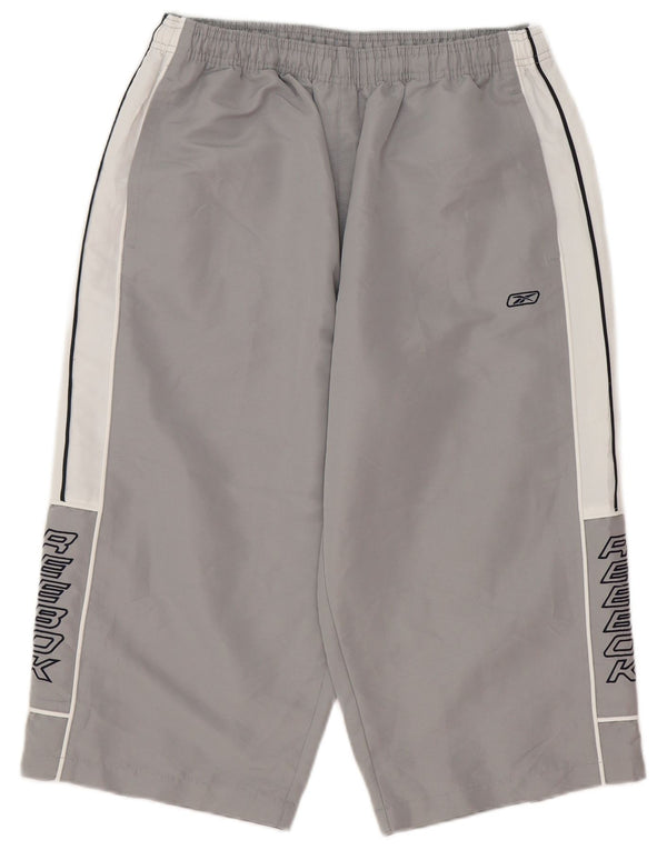 Reebok Mens Sport Shorts Large Grey Colourblock Polyester Sports