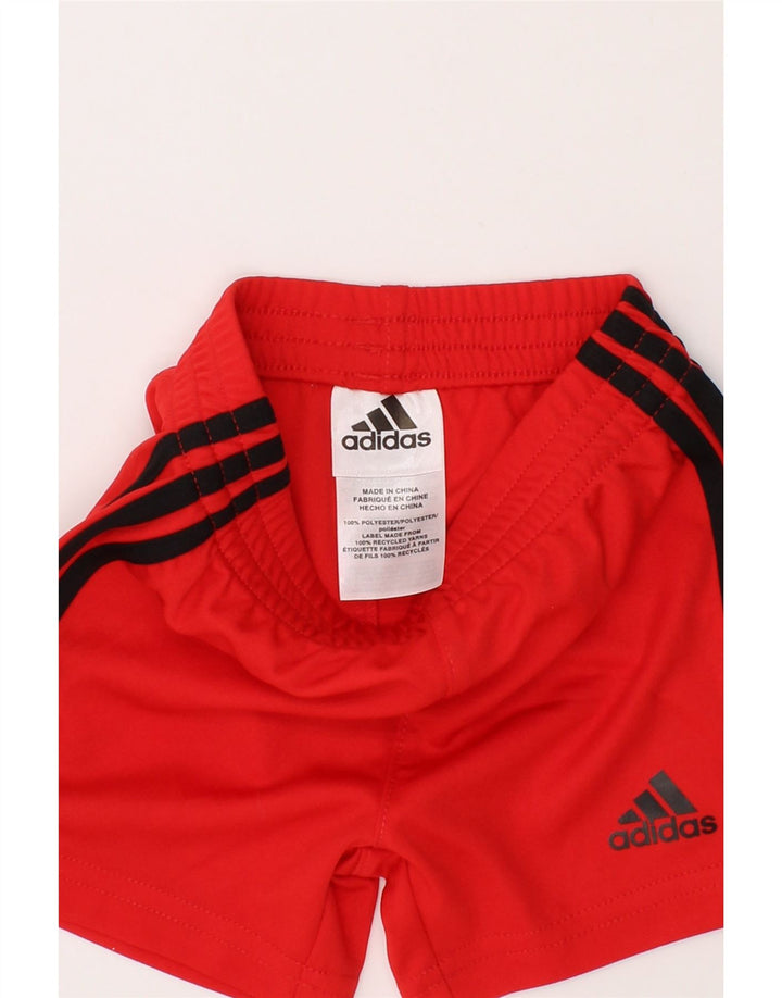 ADIDAS Baby Boys Sport Shorts 3-6 Months Red Polyester Vintage Adidas and Second-Hand Adidas from Messina Hembry 