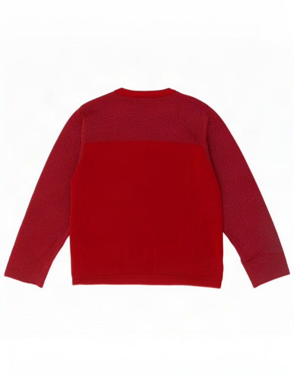 Marks & Spencer Womens Crop Open Cardigan Top UK 14 Large Red Colourblock