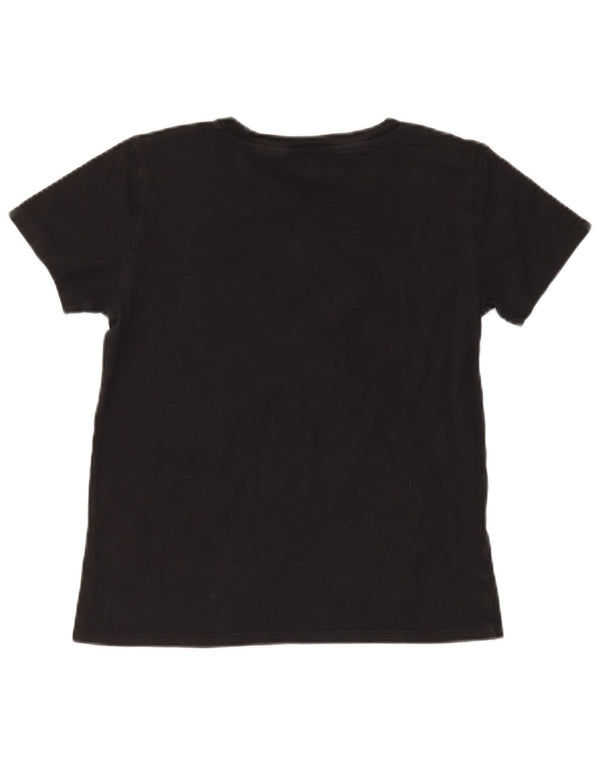 Levi's Dame Grafisk T-Shirt Top UK 10 Lille Sort