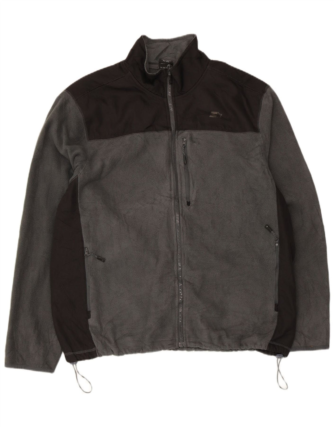 Starter Fleecejakke til mænd UK 42/44 Large Grey Colourblock Polyester