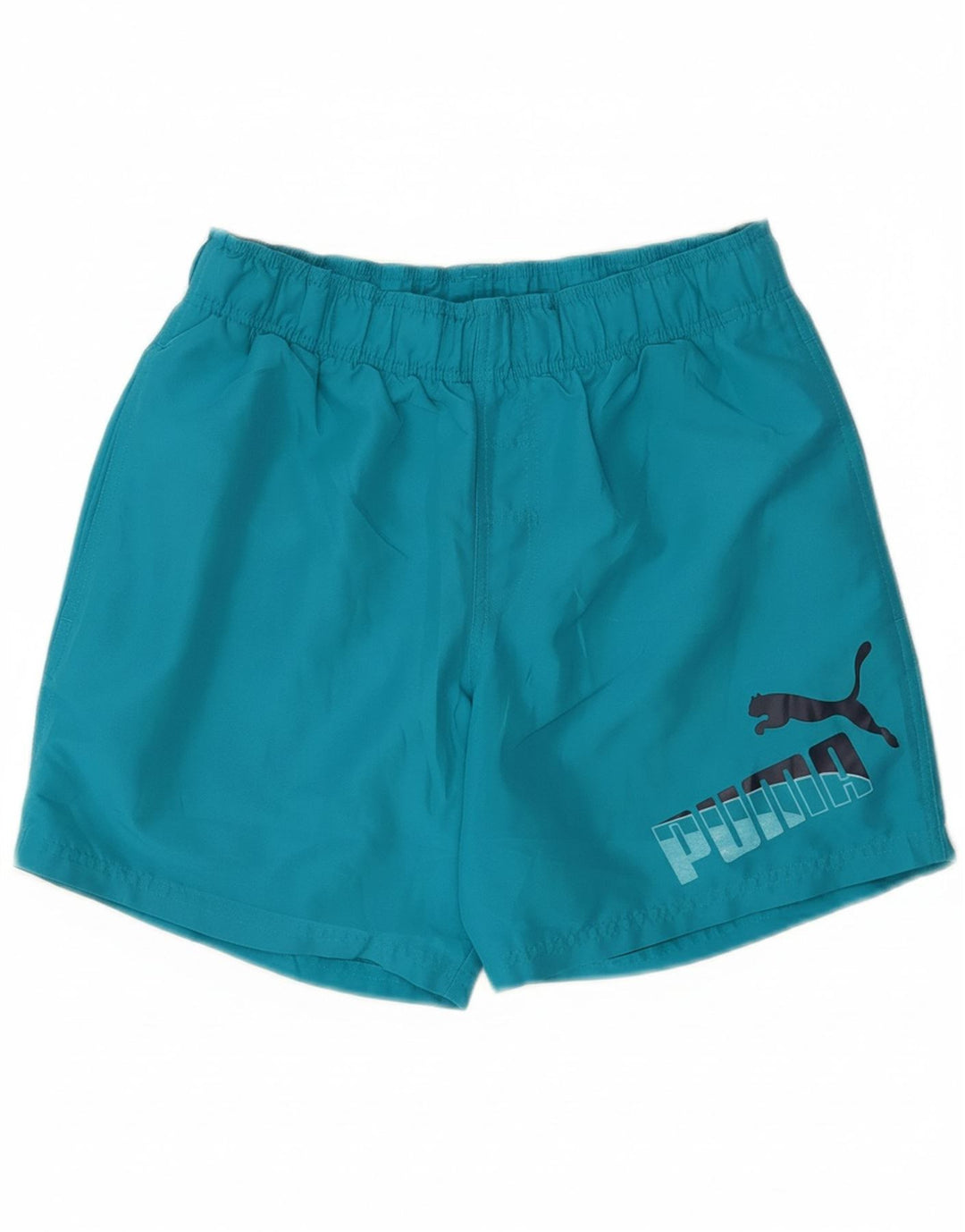 PUMA Mens Graphic Swimming Shorts Small  Turquoise Polyester