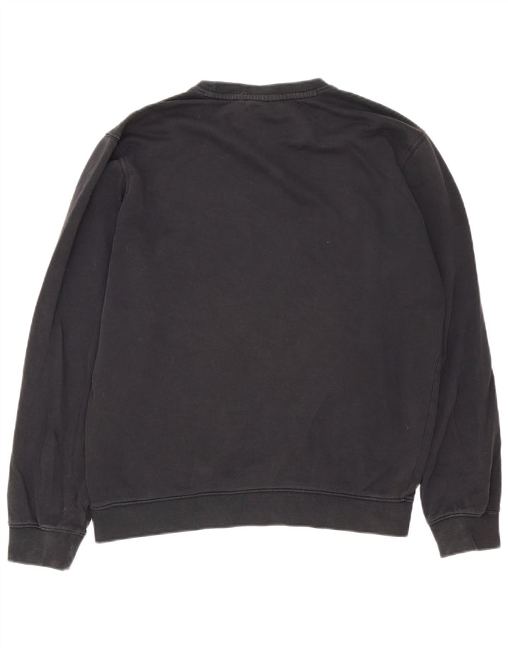 Champion Herre Grafisk Sweatshirt Jumper Medium Sort Bomuld