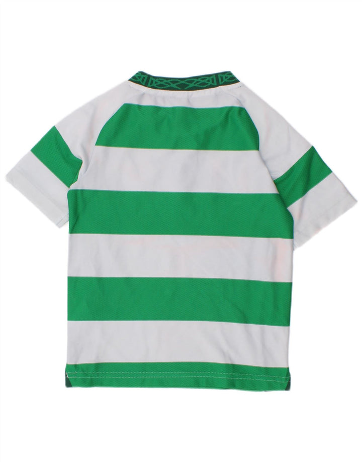 Adidas drenge grafisk t-shirt top 4-5 år grøn stribet polyester