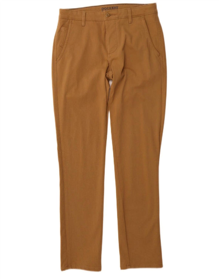 DOCKERS Mens Slim Chino Trousers W29 L32 Brown Cotton