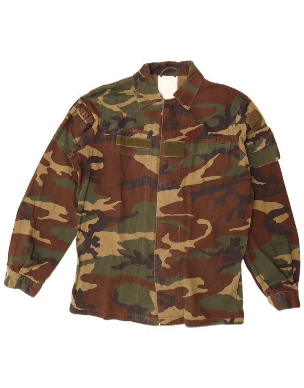 VINTAGE Militærskjorte til mænd Stor Khaki Camouflage
