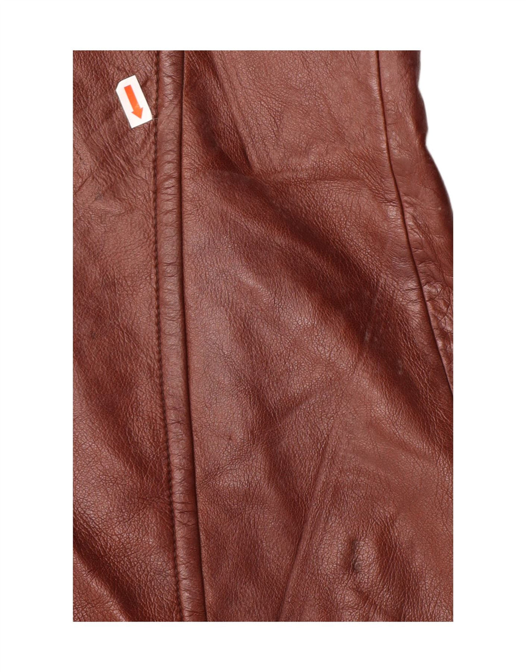 VINTAGE Læderfrakke til kvinder IT 52 2XL Brunt Læder