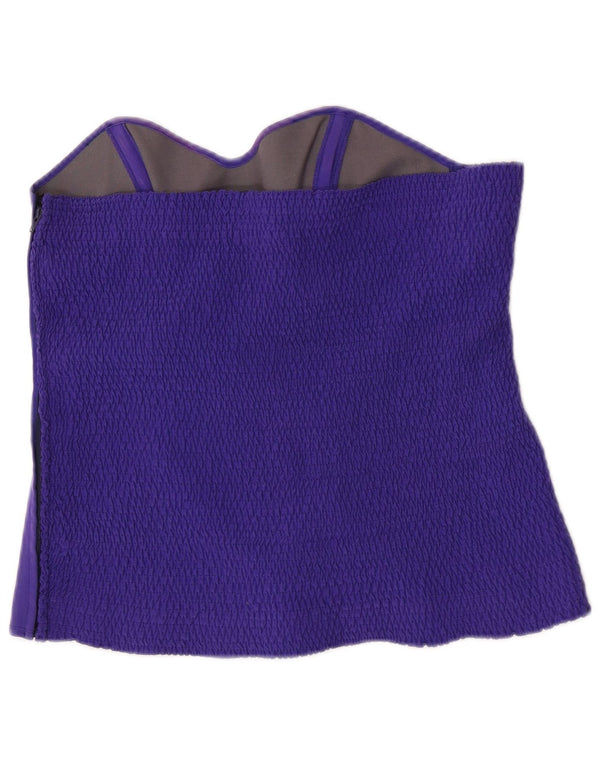 Pancaldi & B Dame Corset Top UK 8 Small Purple Silk