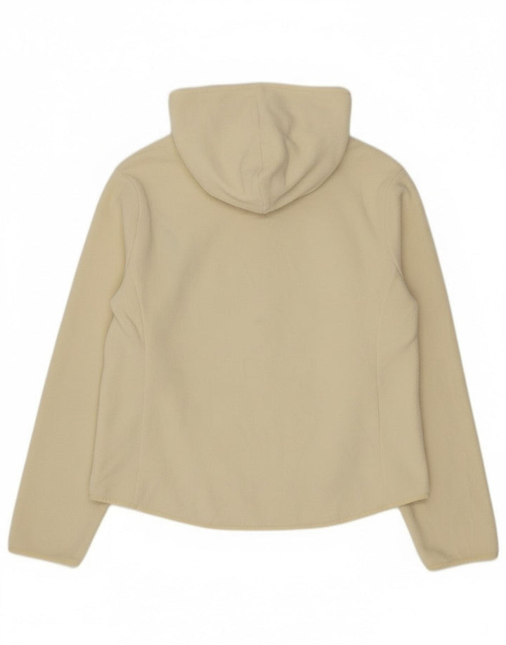 Calvin Klein Jeans Dame Hættejakke Fleecejakke UK 18 XL Off White Polyester