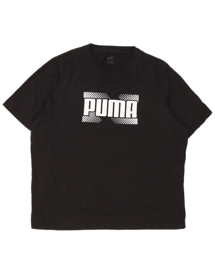 Puma Herre Grafisk T-Shirt Top 2XL Sort Bomuld