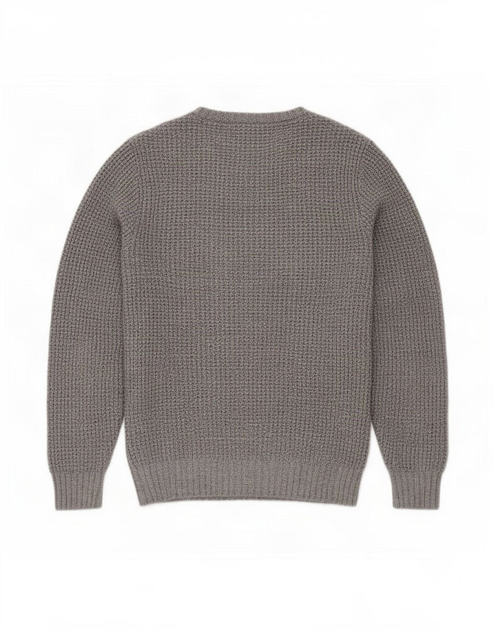 Marks & Spencer Herre Boat Neck Jumper Sweater lille grå bomuld