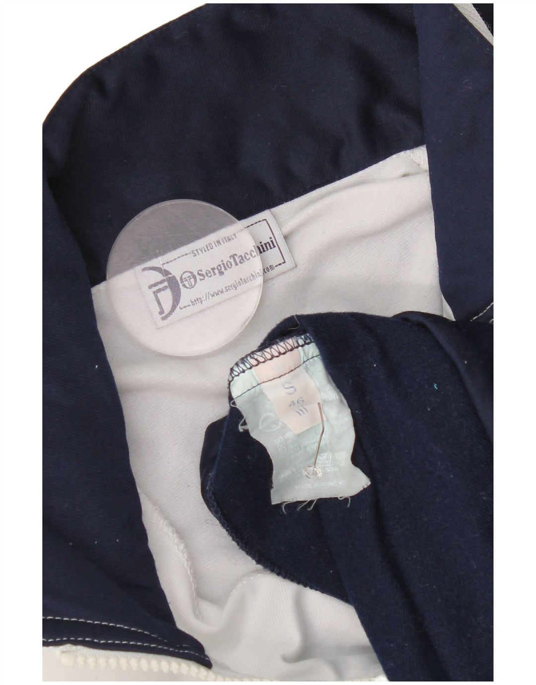 Sergio Tacchini Herre træningsdragt Top jakke Small Navy Blue Colourblock