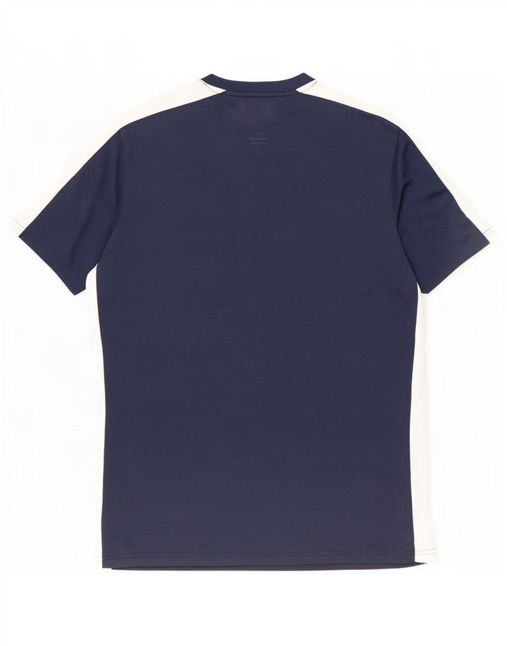 Nike Herre Dri Fit Slim T-Shirt Top XL Marineblå Colourblock Polyester
