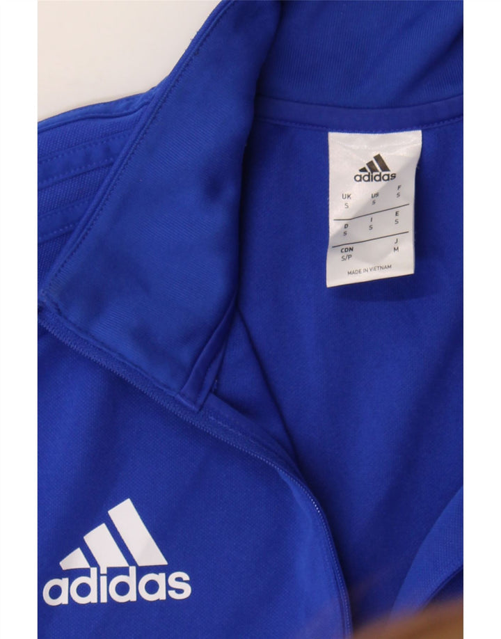 ADIDAS Mens Climalite Pullover Tracksuit Top Small Blue Colourblock Vintage Adidas and Second-Hand Adidas from Messina Hembry 