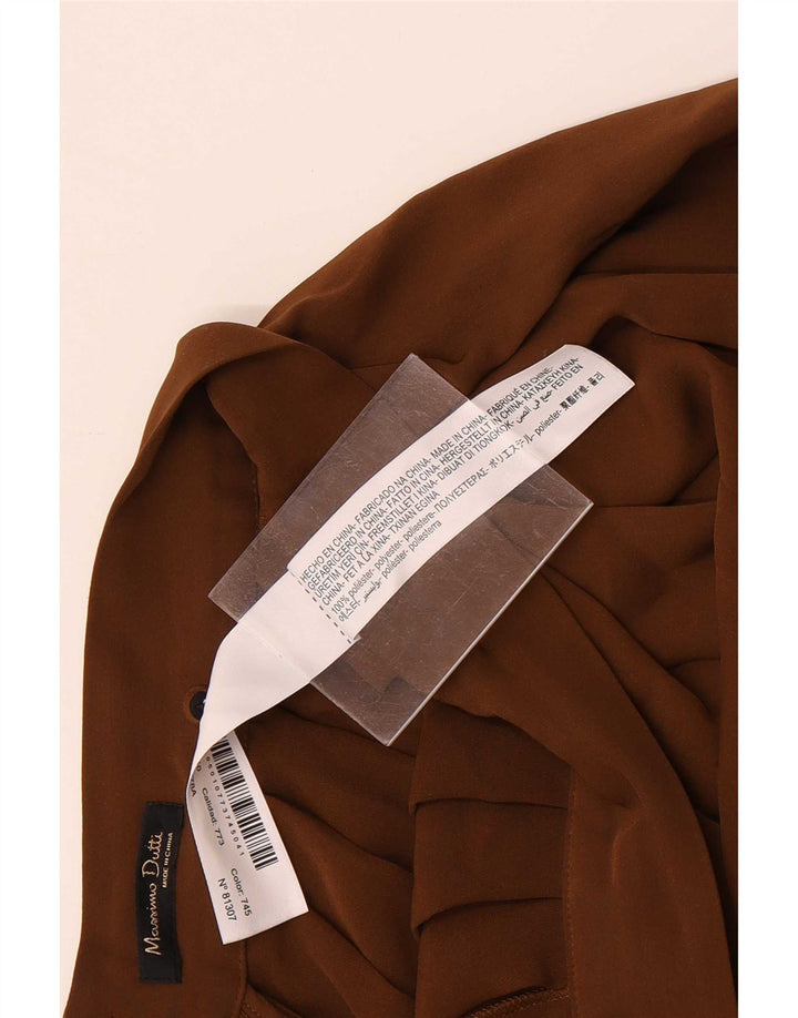 Massimo Dutti Dame Cullotes Capri Bukser Large W32 L22 Brun Polyester