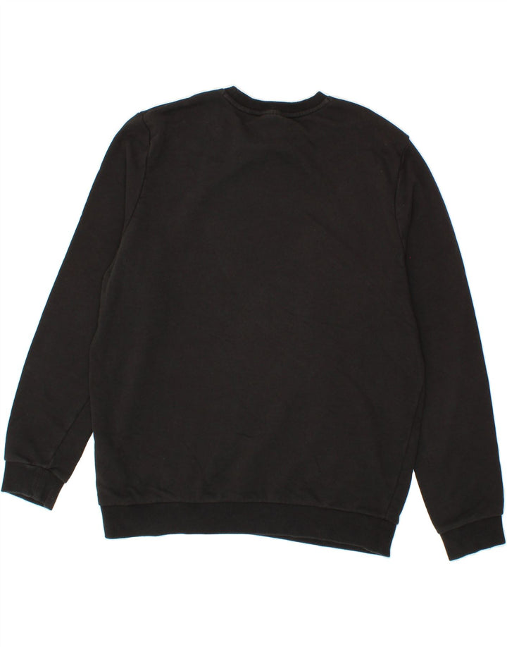 PUMA Mens Graphic Sweatshirt Jumper Large Black Cotton Vintage Puma and Second-Hand Puma from Messina Hembry 