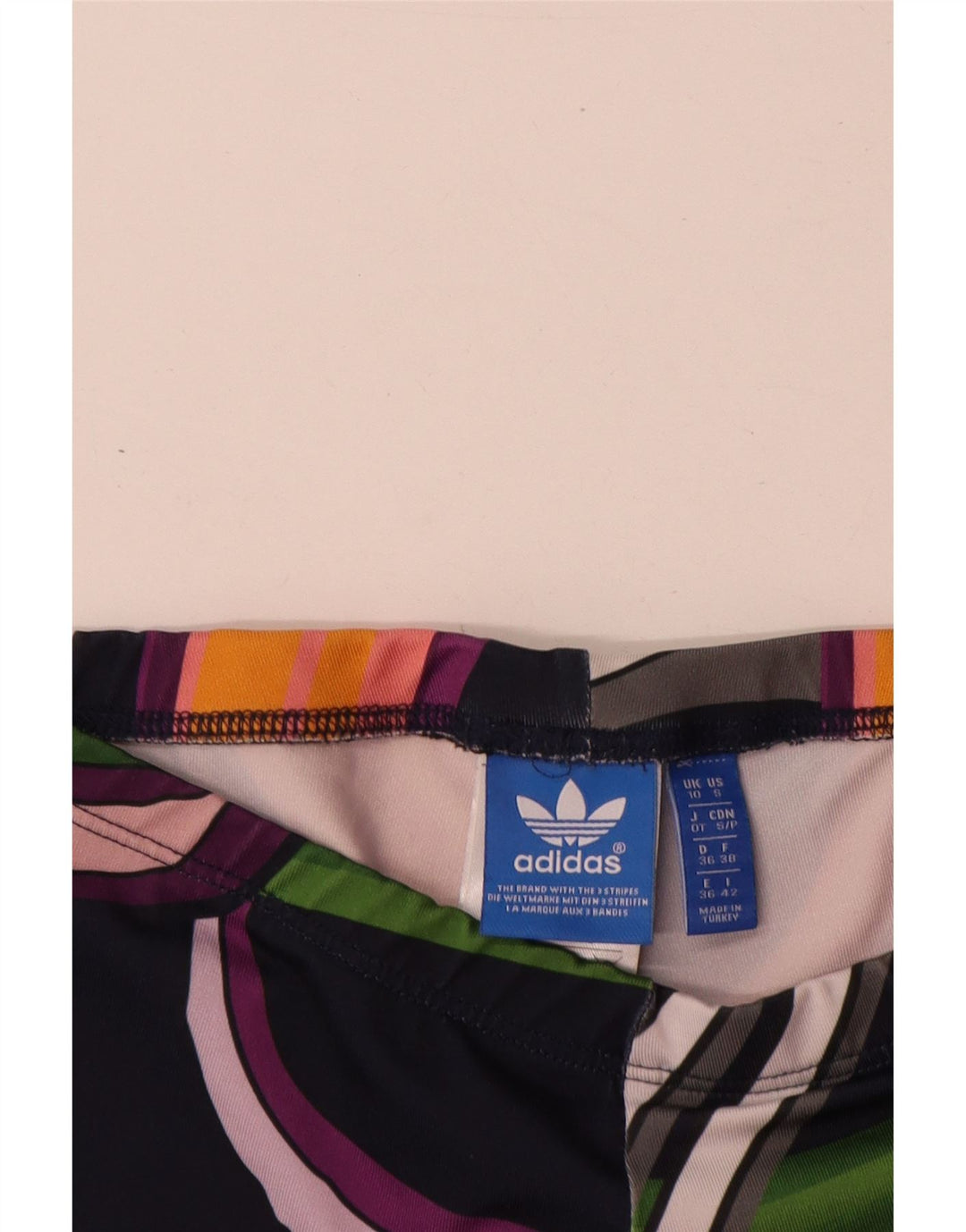 Adidas Womens Leggings UK 10 Small Multicolored Floral Polyester