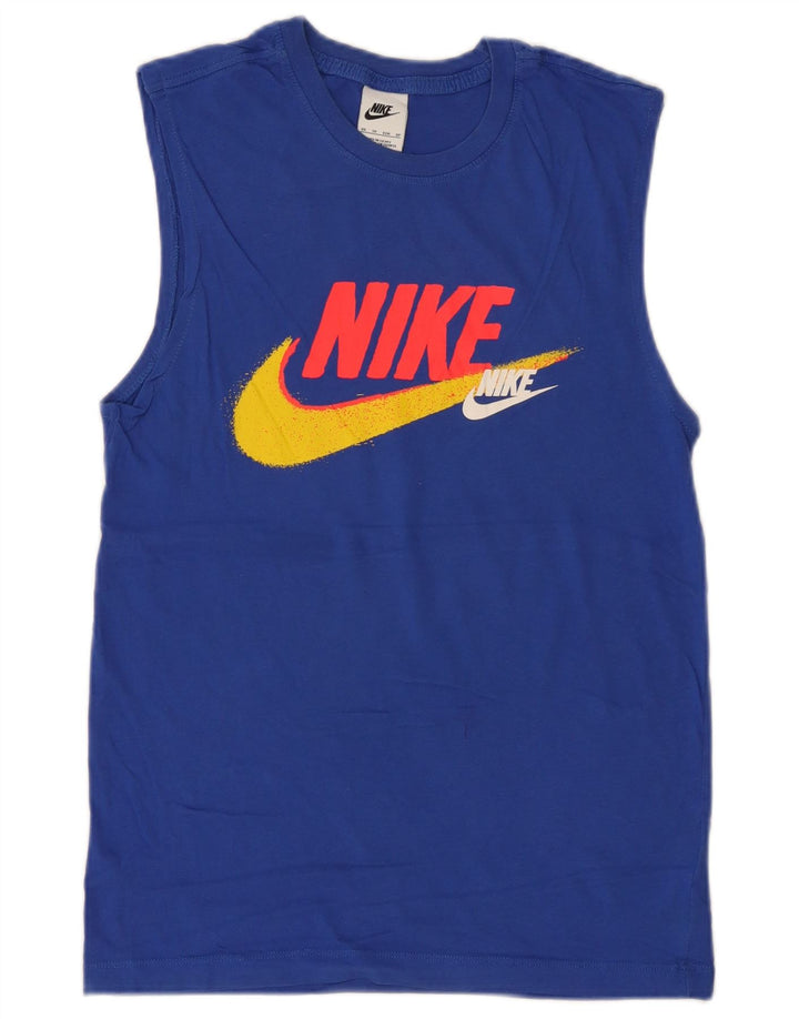 Nike Herre grafisk vest Top XS Blå bomuld