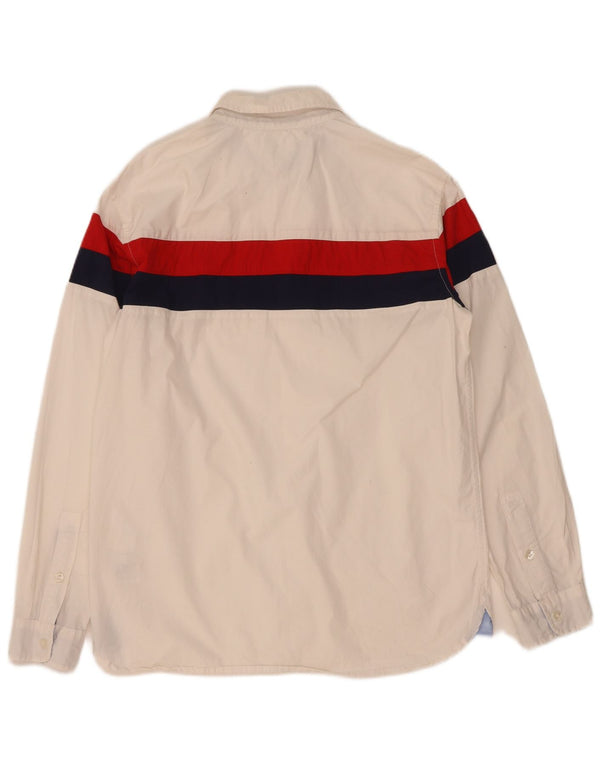 Tommy Hilfiger drenge grafisk skjorte 15-16 år XL Hvid Colourblock Bomuld