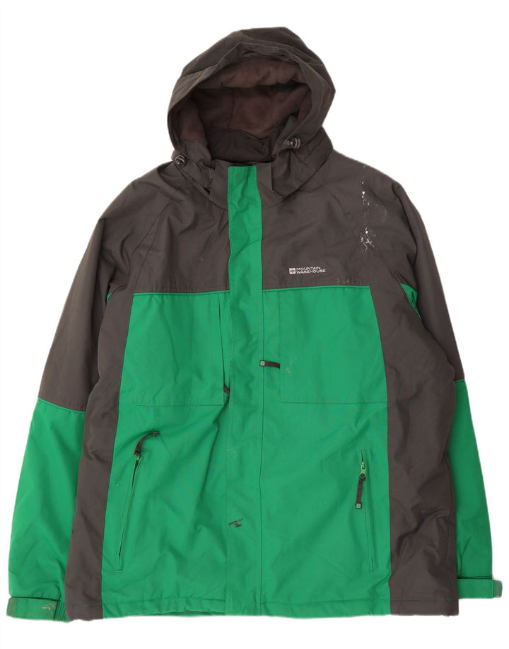 Mountain Warehouse Herre Windbreaker Jacket UK 44 2XL Grøn Colourblock