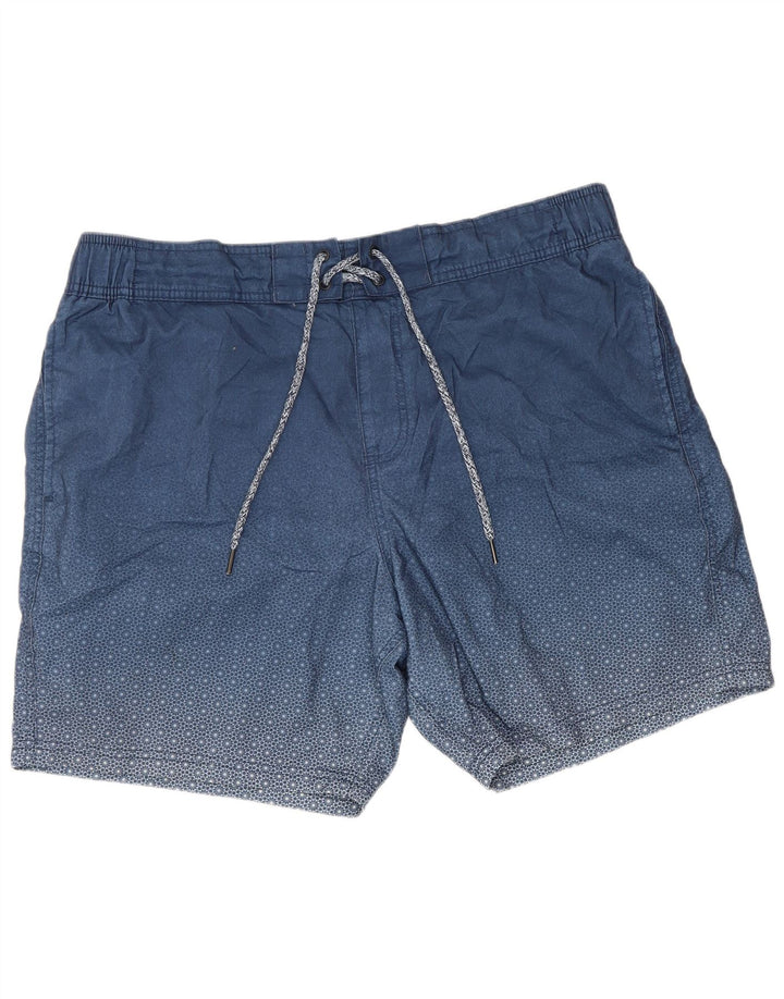 Marks & Spencer Badeshorts til mænd XL marineblå blomsterpolyester