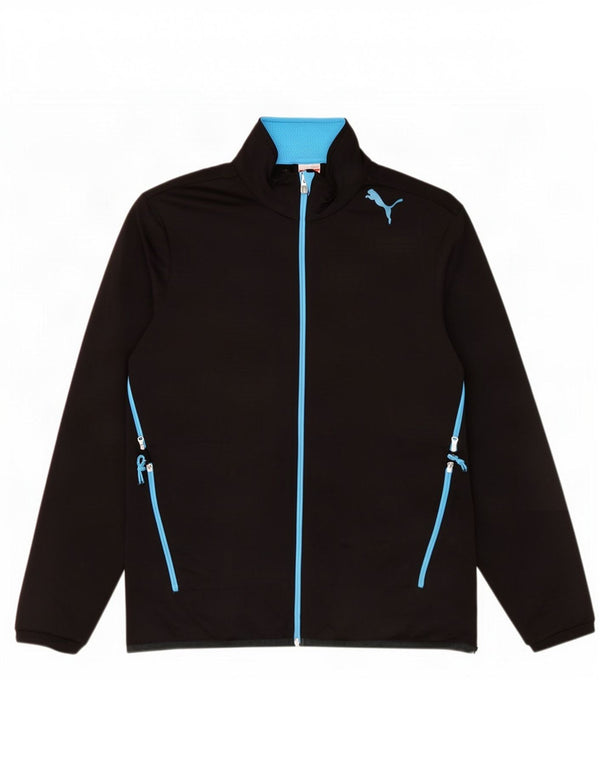 Puma Mens Tracksuit Top Jacket Large Black Polyester
