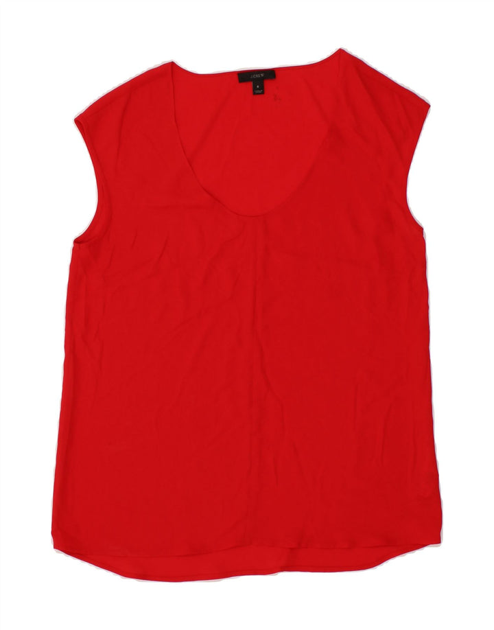 J. CREW Womens Sleeveless Blouse Top US 6 Medium Red Polyester Vintage J. Crew and Second-Hand J. Crew from Messina Hembry 