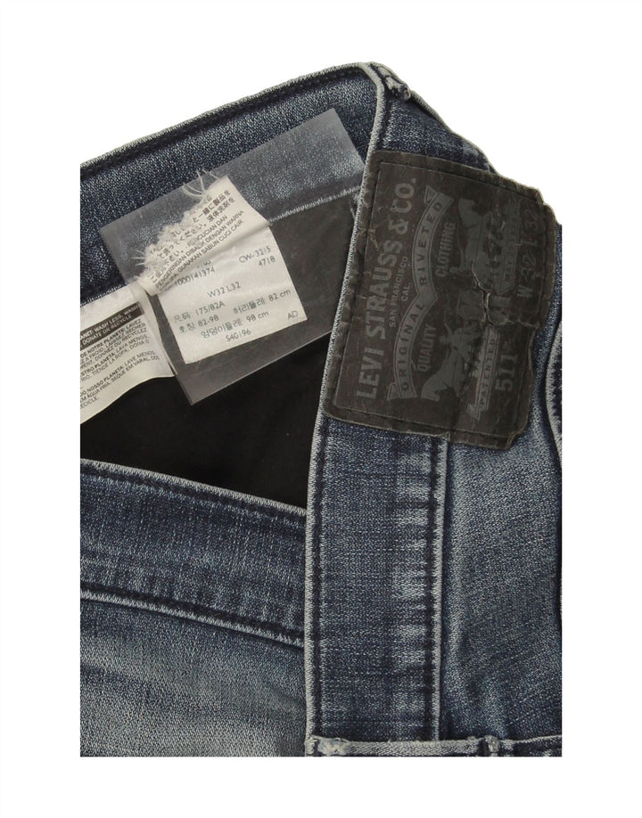 LEVI'S Mens 511 Slim Jeans W32 L32 Blue Vintage Levi's and Second-Hand Levi's from Messina Hembry 